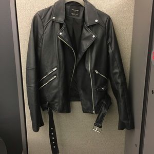 Zara vegan leather jacket